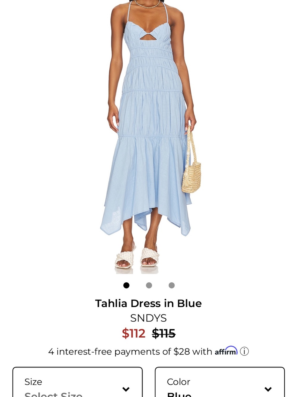 SNDYS TAHILA DRESS IN BLUE